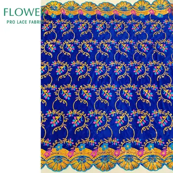 Кружевная ткань с цветочной вышивкой, Бархатная ткань для индийско-африканского рождественского платья для выпускного вечера Материал: Бархатная ткань с королевскими синими блестками