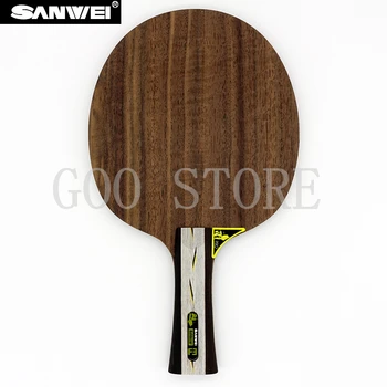 Лезвие для настольного тенниса Sanwei F3 Bulldozer Изготовлено в качестве национальных игроков для 40+ Мячей, Одобренных C.T.T.A. Арилат-Углеродные Биты для пинг-понга