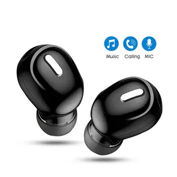 Мини-беспроводные Bluetooth-совместимые наушники 5.0 в ухо, спортивные наушники с микрофоном, гарнитура громкой связи для Samsung Huawei, наушники для всех телефонов