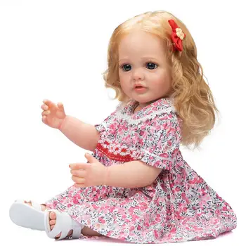 Младенцы 22-дюймовые детские куклы, которые выглядят как настоящие младенцы, полностью силиконовые водонепроницаемые реалистичные куклы, детские куклы для девочек 3 лет