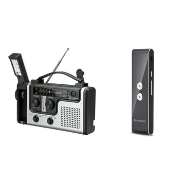Многофункциональное Солнечное радио на открытом воздухе, портативное FM/ AM-радио с голосовым переводчиком T8 на 40 языков, несколько языков