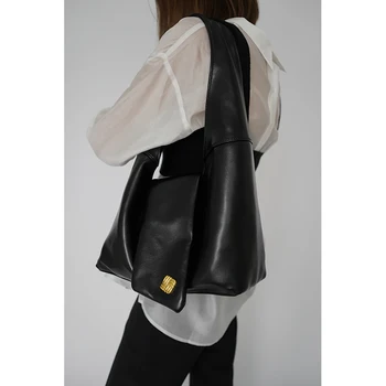 Модная сумка-тоут Из Искусственной кожи с широким плечевым ремнем, Большая Вместительная Сумка для покупок 2022, Повседневная Универсальная сумка под мышками, сумка на одно плечо