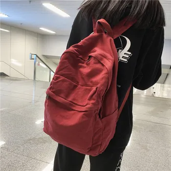 Модный рюкзак большой емкости для женщин, однотонный повседневный студенческий рюкзак, компьютерная школьная сумка