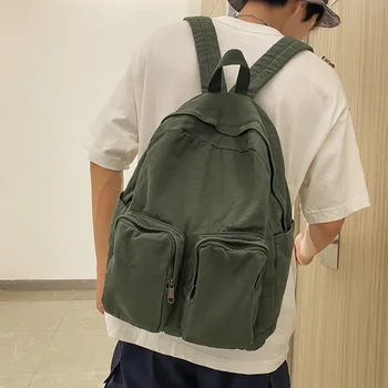 Моющийся холщовый рюкзак большой емкости, рюкзак для старшеклассников в стиле Гендзюку, мужской и женский рюкзак для путешествий на открытом воздухе