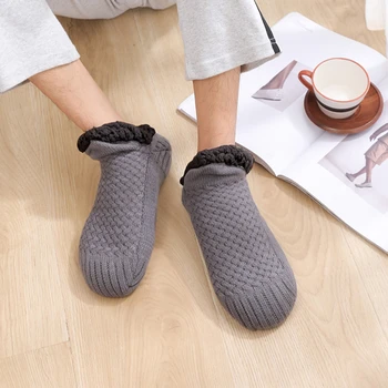 Мужские и женские зимние носки, однотонные Удобные толстые носки для пола, простые теплые носки для взрослых, Высококачественные домашние носки
