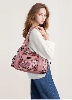 Новая сумка из водонепроницаемой ткани с леопардовым рисунком, модная женская сумка через плечо большой вместимости