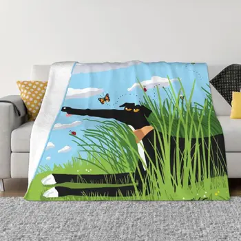 Одеяла для собак Грейхаунд Уиппет, Теплое фланелевое одеяло с рисунком Борзой борзой для кровати, покрывало для дивана