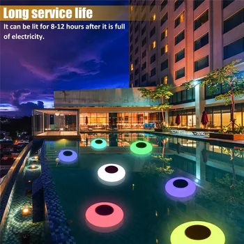 Плавающий светильник для бассейна на солнечной энергии, 16 цветов, меняющий внешний вид, светильник для пруда в саду с дистанционным управлением для внутреннего дворика, бассейна