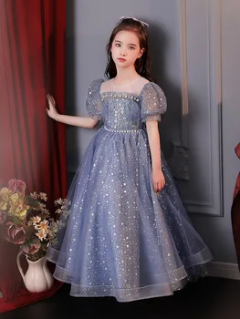 Платье для девочек, Vestidos, высококачественный праздничный костюм для выступлений, Детские платья для девочек, свадебное платье-пачка, вечерние платья принцессы