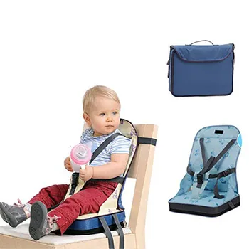 Полезная сумка для детского обеденного стула Детское переносное сиденье из водонепроницаемой ткани Оксфорд для путешествий Складной детский стульчик для кормления с поясом