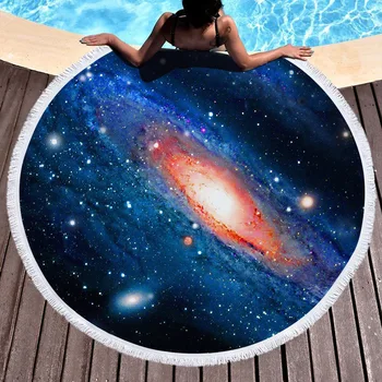 Полотенце пляжное полотенце Шаль быстросохнущий плавательный кемпинг большой круглый пляжное полотенце Галактика 3D печатных пляжное полотенце 11 стиле