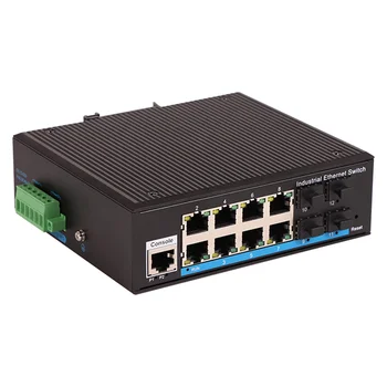 порт Ethernet 8 x 10/100/1000 Мбит/с плюс 4 x оптоволокно SFP 1.25G + гигабитный управляемый сетевой коммутатор L2