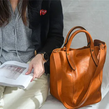 Простая модная роскошная женская сумка в стиле ретро из натуральной кожи на каждый день, для отдыха, для вечеринок по выходным, для покупок, сумка через плечо