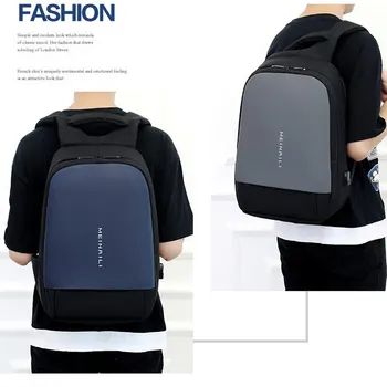 противоударный рюкзак для ноутбука для мужчин с USB-портом для зарядки, Женская Дорожная сумка
