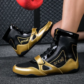 Профессиональная Боксерская Обувь для Мужчин и Женщин, Легкая Тренировочная Боксерская Обувь 36-47, Роскошная Спортивная Обувь для борьбы