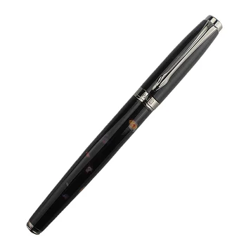 Роскошная художественная черная авторучка с пером 0,5 мм, название школьного офиса, чернильные ручки, подарочные канцелярские принадлежности