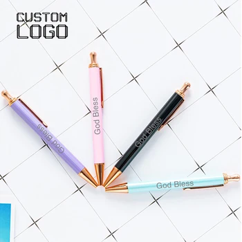 Роскошная шариковая ручка высокого класса, Элегантная деловая ручка для подписи, многоцветная рекламная ручка с пользовательским логотипом, канцелярские принадлежности для школьников