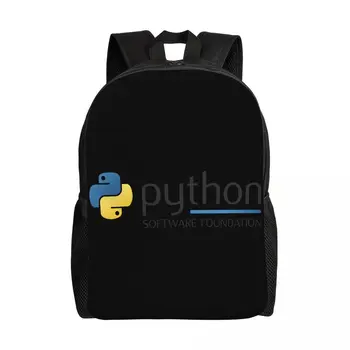 Рюкзаки с логотипом для программирования на Python, Школьная сумка для студентов колледжа, подходит для 15-дюймовых ноутбуков, сумок для разработчиков компьютеров
