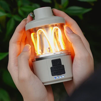 Светодиодные фонари для кемпинга, USB Перезаряжаемый фонарь для кемпинга, 4 режима освещения с регулируемой яркостью, Аварийный фонарь для рыбалки на открытом воздухе
