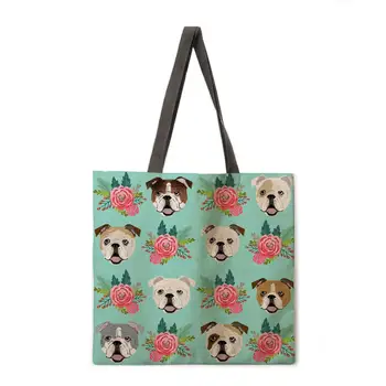 Сумка для отдыха с мультяшными животными льняная сумка многоразовая сумка для покупок уличная пляжная сумка для отдыха сумка