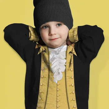 Толстовки с 3D принтом Джорджа Вашингтона, Детский пуловер, толстовка с забавными животными, Спортивный костюм, Куртка, Футболки для мальчиков и девочек, Стиль-1