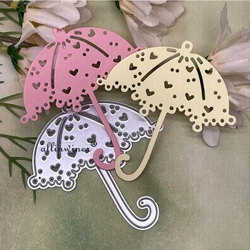 Трафареты для резки металла с зонтиком в виде сердца для скрапбукинга 