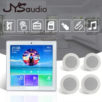 Умный Дом Bluetooth Настенный усилитель Звуковая система для домашнего кинотеатра с сенсорным экраном и потолочным стереодинамиком 4,5 дюйма для жилых помещений
