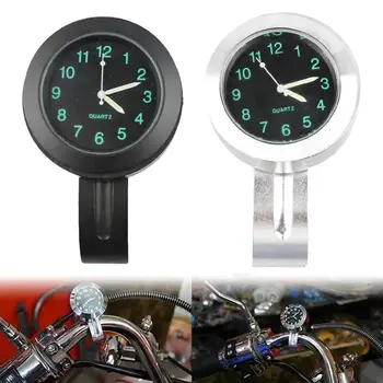 Универсальные Водонепроницаемые Мотоциклетные Часы с Циферблатом на Руле, Велосипедные Часы с Алюминиевым Креплением, Часы с Ручным Захватом, Светящиеся Барные Часы W5S0