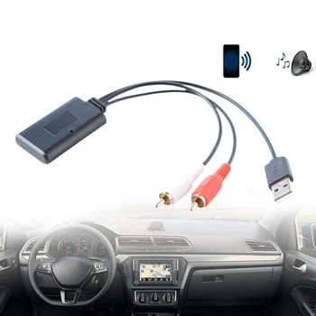 Универсальный автомобильный адаптер RCA USB, беспроводной приемник, Мультимедийное аудиоустройство AUX BT, Простая установка, Аксессуары для автомобильной электроники