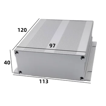 Ушной корпус из алюминиевого сплава коробка с алюминиевым профилем разъемная батарея Корпус печатной платы 120x97x40 мм