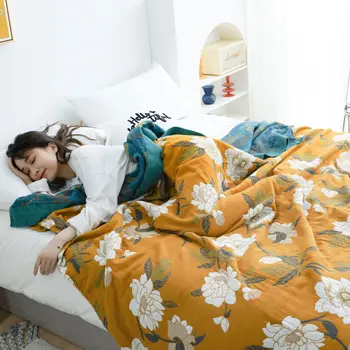 Цветочное хлопчатобумажное одеяло, покрывало для диванов-кроватей 200*230 150*200 52*75 Полотенца для подушек Высокого качества, бесплатная доставка