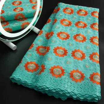 Швейцарская кружевная ткань с Африканской Вышивкой и камнями 2023, Высококачественная Нигерийская Сухая Хлопчатобумажная Кружевная ткань Для женского вечернего платья A3232