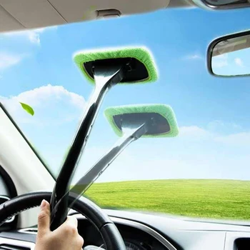 Щетка для мытья автомобиля с длинной ручкой, набор для мытья автомобильных стекол, щетка для чистки стеклоочистителя из микрофибры