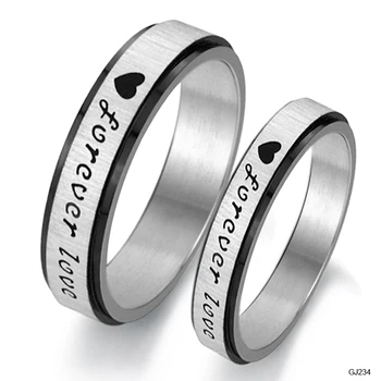 Ювелирные изделия, кольца для вечной любви, обручальные кольца для пар, кольца для пальцев из нержавеющей стали gj234